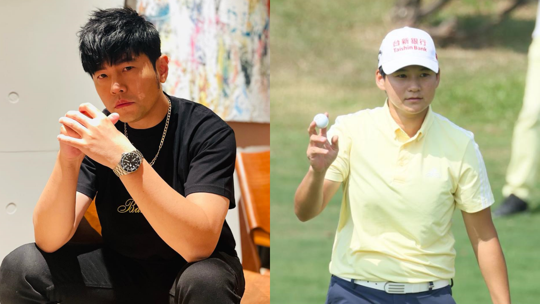 周杰伦和“世界一姐”曾雅妮打球